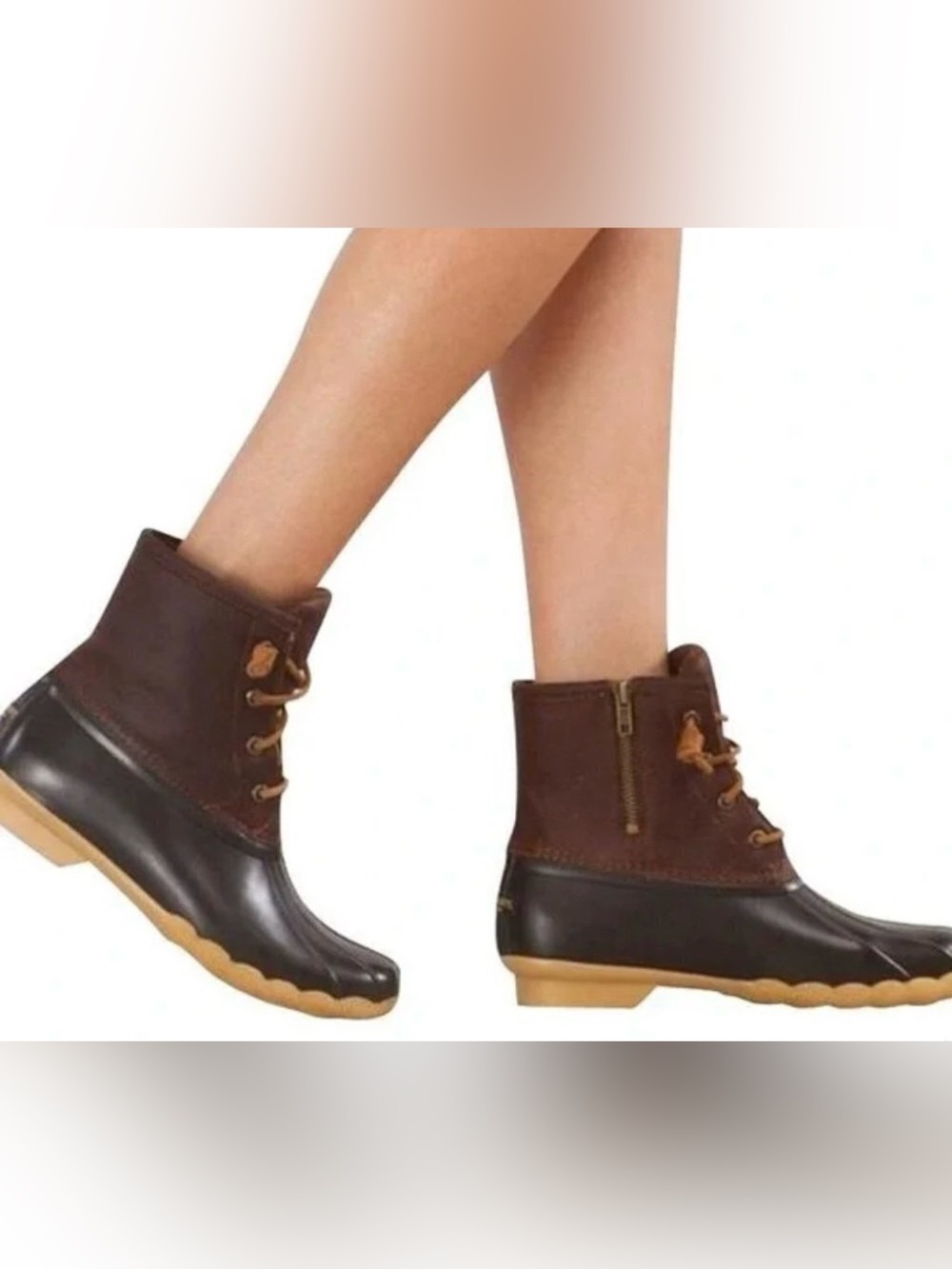Sperry Women’s Saltwater Duck Boot in Brown/Tan. Size 9.5